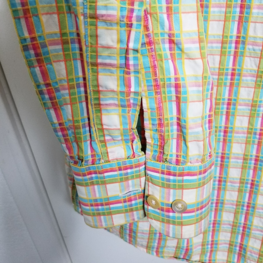 Gitman Brothers Vintage Mens Madras Plaid Shirt - Picture 3 of 8